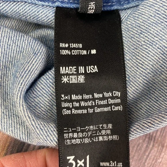 Woman’s 3X1 NY Overall Distressed Shorts- Made In USA - Size Medium - Picture 9 of 10